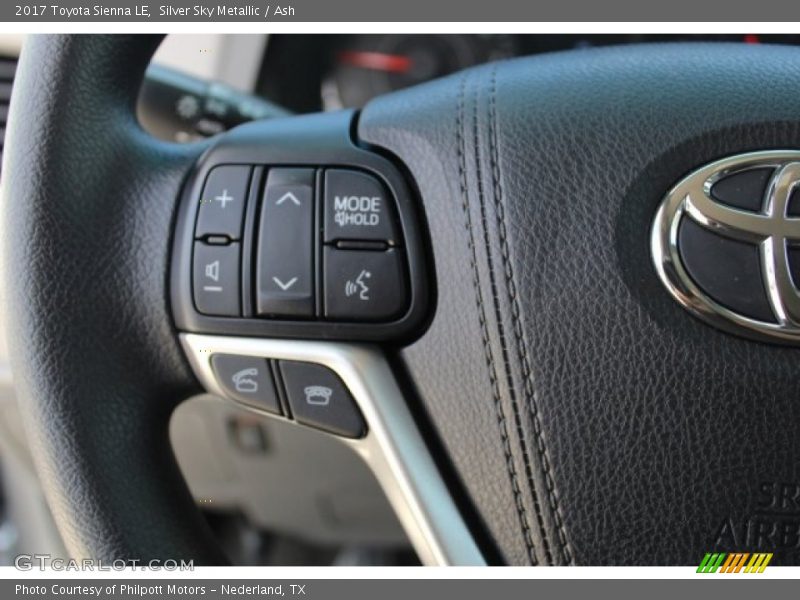 Silver Sky Metallic / Ash 2017 Toyota Sienna LE