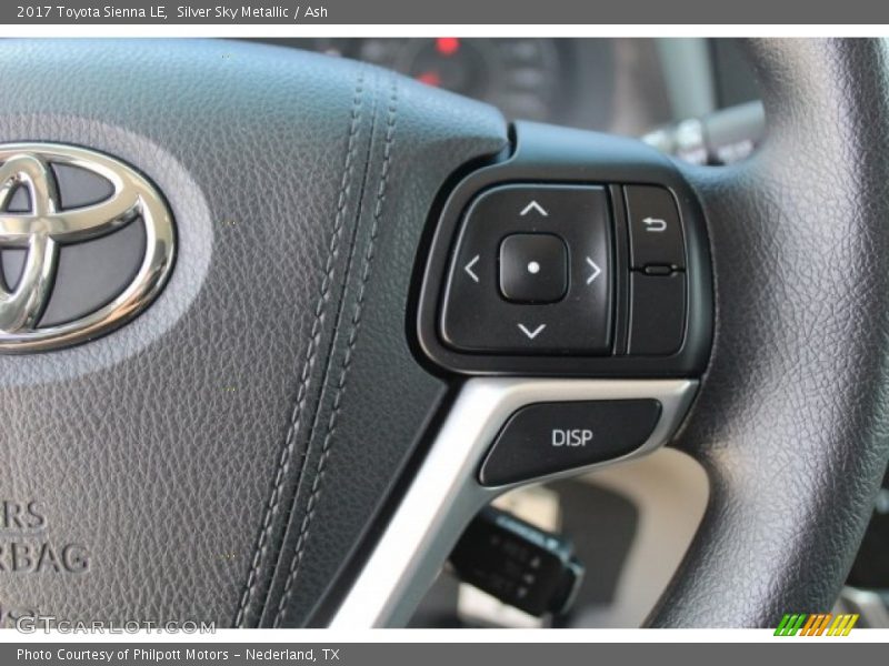 Silver Sky Metallic / Ash 2017 Toyota Sienna LE