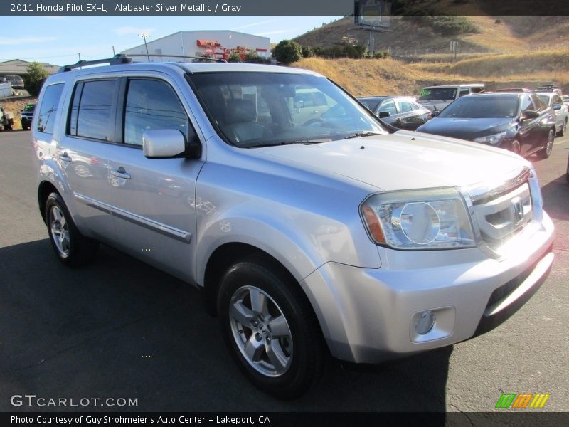 Alabaster Silver Metallic / Gray 2011 Honda Pilot EX-L