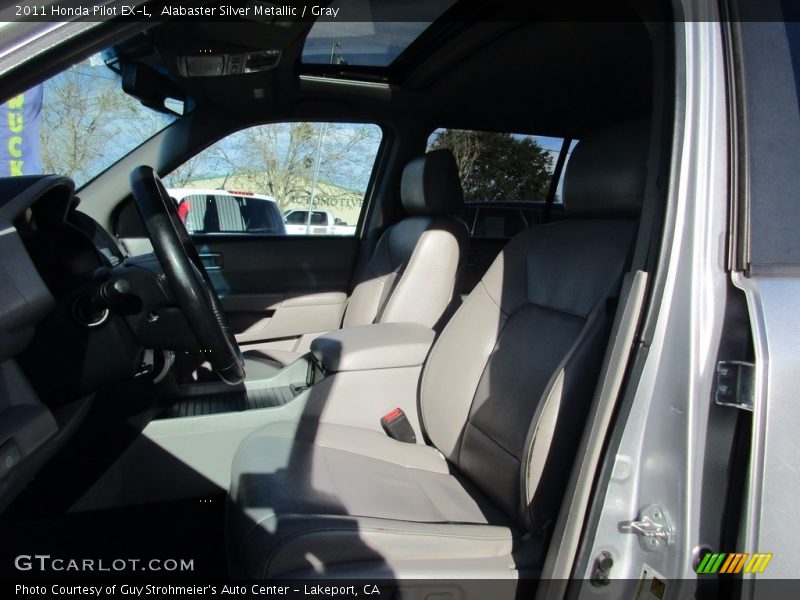 Alabaster Silver Metallic / Gray 2011 Honda Pilot EX-L