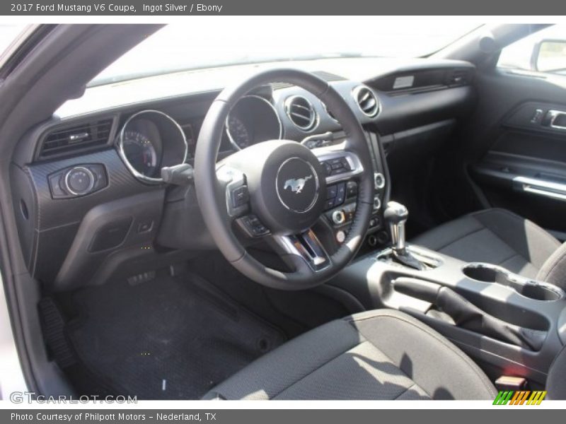 Ingot Silver / Ebony 2017 Ford Mustang V6 Coupe