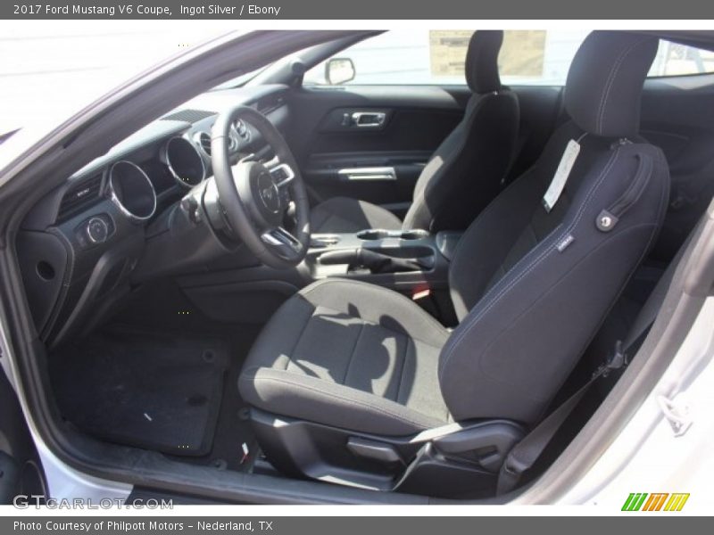 Ingot Silver / Ebony 2017 Ford Mustang V6 Coupe