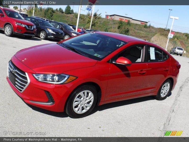 Red / Gray 2017 Hyundai Elantra SE