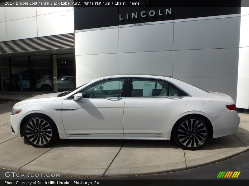 White Platinum / Chalet Theme 2017 Lincoln Continental Black Label AWD