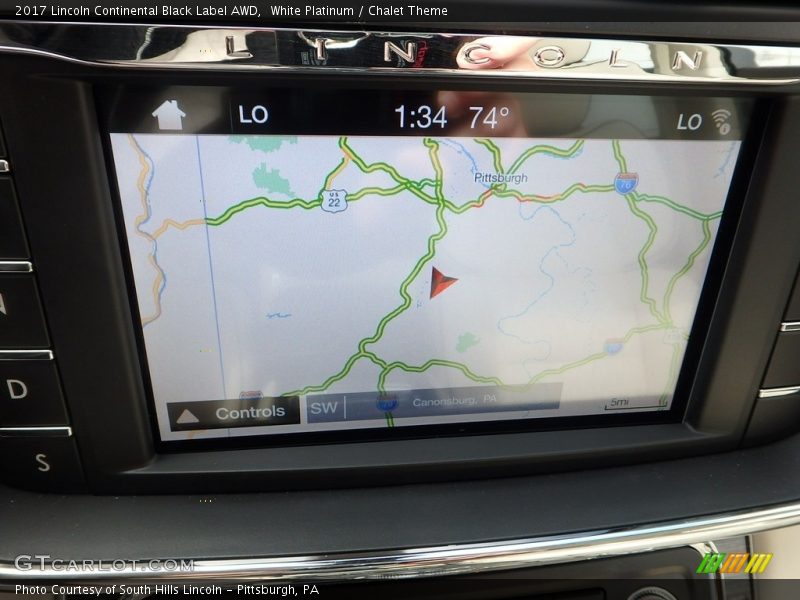 Navigation of 2017 Continental Black Label AWD