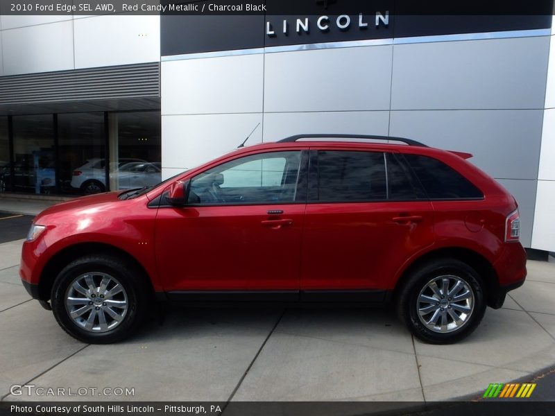 Red Candy Metallic / Charcoal Black 2010 Ford Edge SEL AWD
