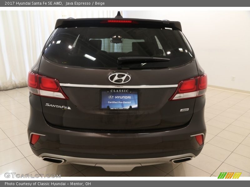 Java Espresso / Beige 2017 Hyundai Santa Fe SE AWD