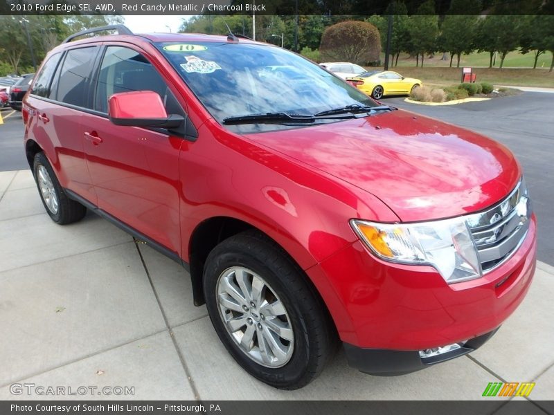 Red Candy Metallic / Charcoal Black 2010 Ford Edge SEL AWD