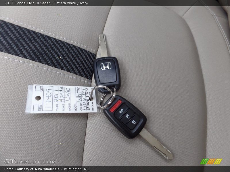 Taffeta White / Ivory 2017 Honda Civic LX Sedan