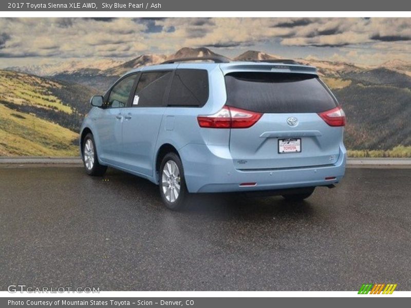 Sky Blue Pearl / Ash 2017 Toyota Sienna XLE AWD