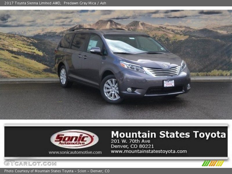 Predawn Gray Mica / Ash 2017 Toyota Sienna Limited AWD