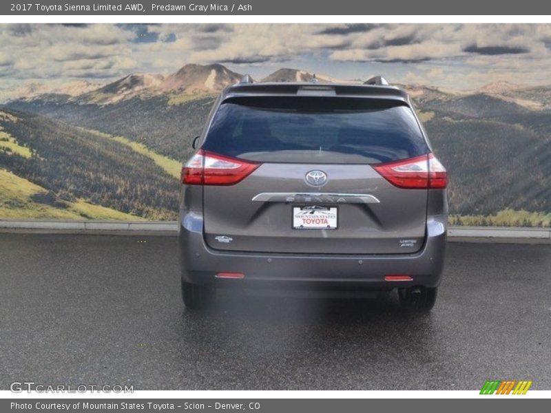 Predawn Gray Mica / Ash 2017 Toyota Sienna Limited AWD