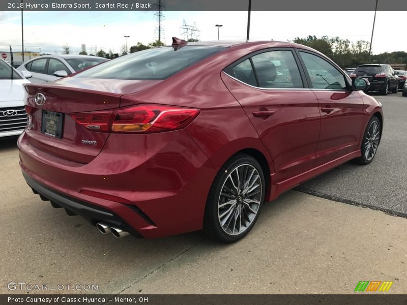 Scarlet Red / Black 2018 Hyundai Elantra Sport