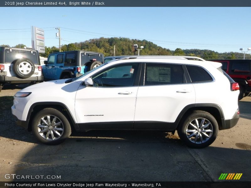 Bright White / Black 2018 Jeep Cherokee Limited 4x4