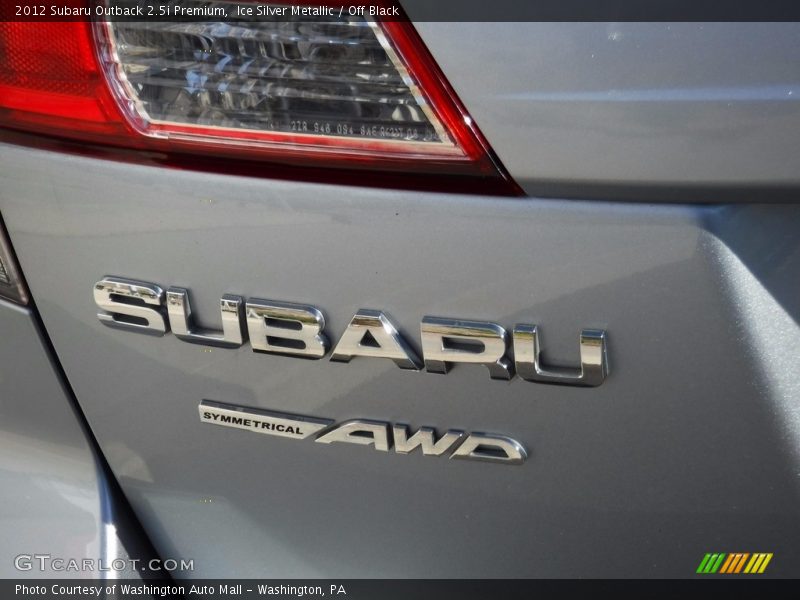 Ice Silver Metallic / Off Black 2012 Subaru Outback 2.5i Premium