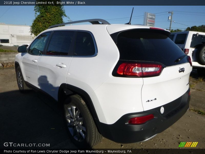 Bright White / Black 2018 Jeep Cherokee Limited 4x4