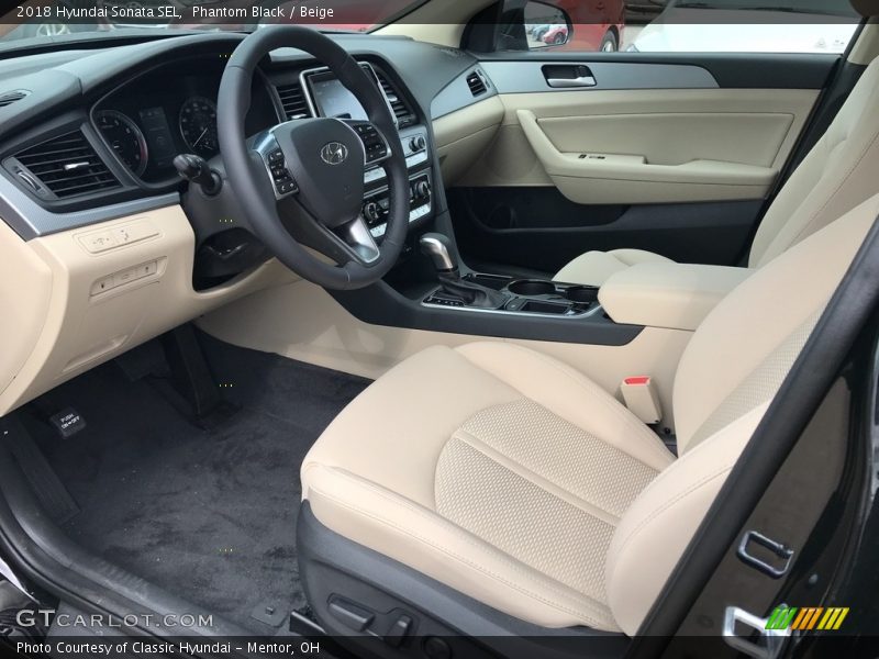 Phantom Black / Beige 2018 Hyundai Sonata SEL