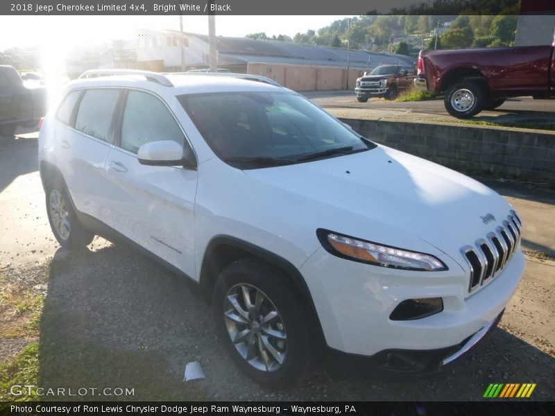 Bright White / Black 2018 Jeep Cherokee Limited 4x4