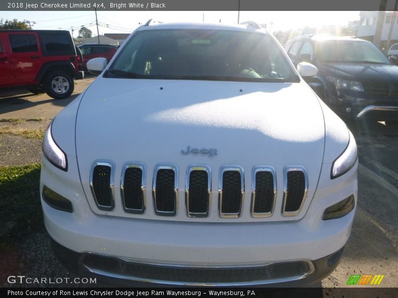 Bright White / Black 2018 Jeep Cherokee Limited 4x4