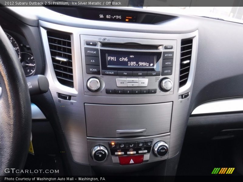 Ice Silver Metallic / Off Black 2012 Subaru Outback 2.5i Premium