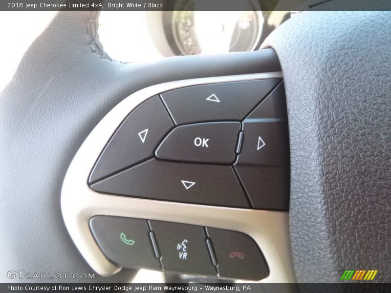 Bright White / Black 2018 Jeep Cherokee Limited 4x4