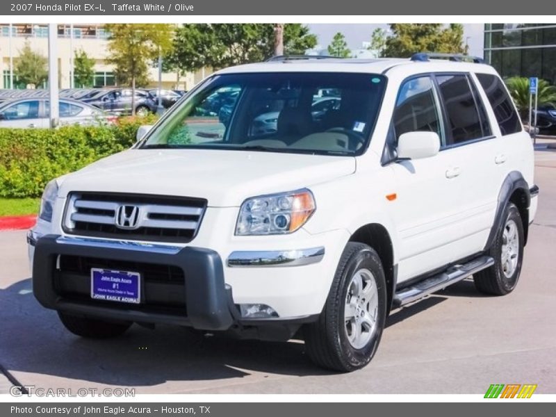 Taffeta White / Olive 2007 Honda Pilot EX-L