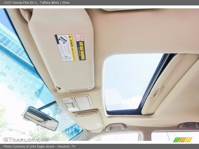 Taffeta White / Olive 2007 Honda Pilot EX-L