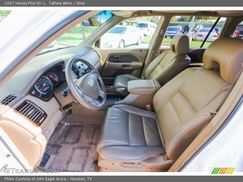 Taffeta White / Olive 2007 Honda Pilot EX-L
