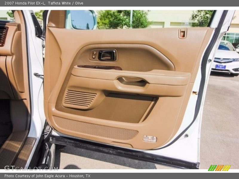 Taffeta White / Olive 2007 Honda Pilot EX-L