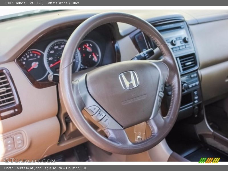 Taffeta White / Olive 2007 Honda Pilot EX-L