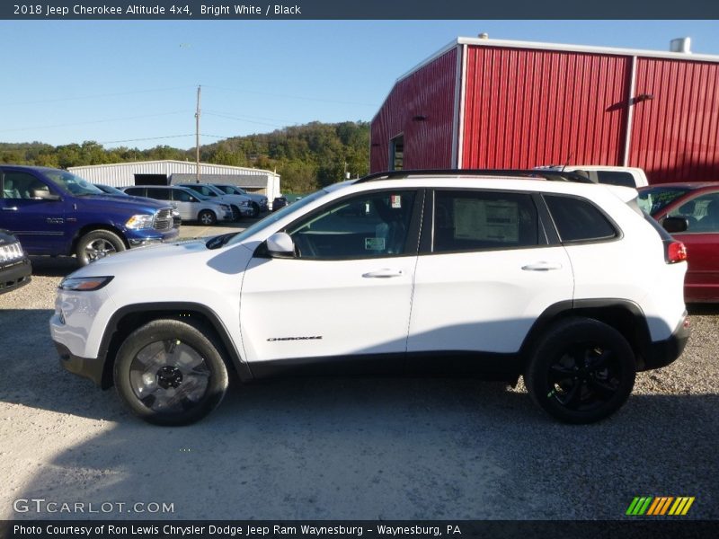 Bright White / Black 2018 Jeep Cherokee Altitude 4x4