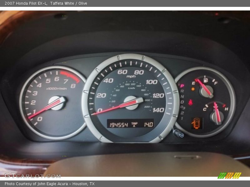 Taffeta White / Olive 2007 Honda Pilot EX-L