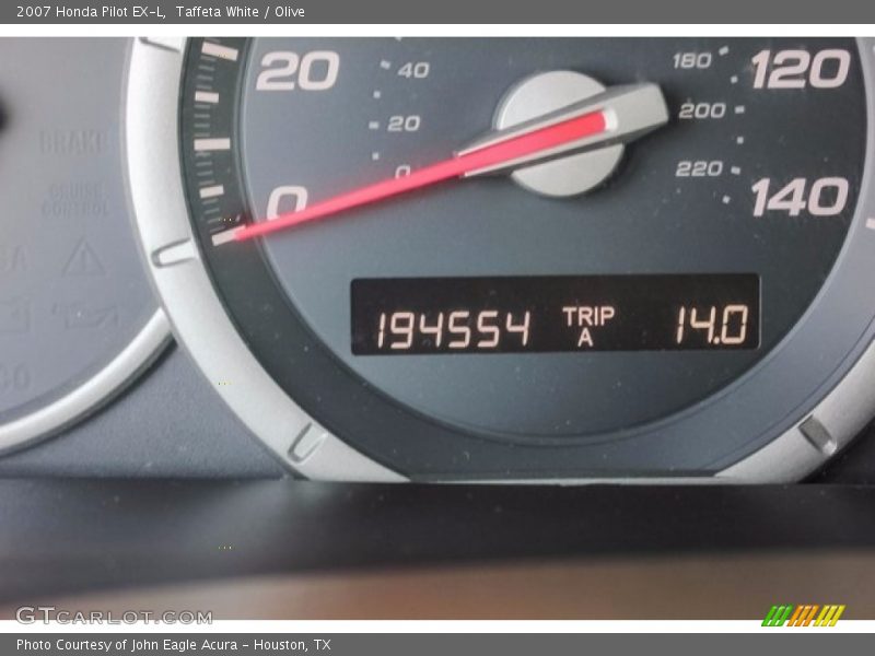 Taffeta White / Olive 2007 Honda Pilot EX-L