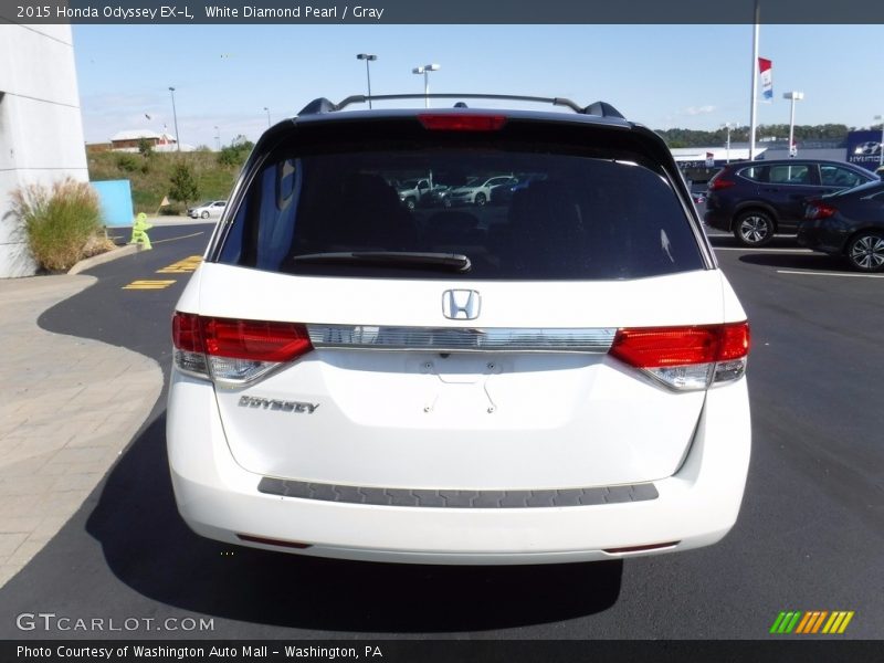White Diamond Pearl / Gray 2015 Honda Odyssey EX-L