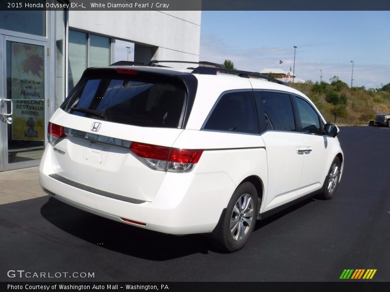 White Diamond Pearl / Gray 2015 Honda Odyssey EX-L