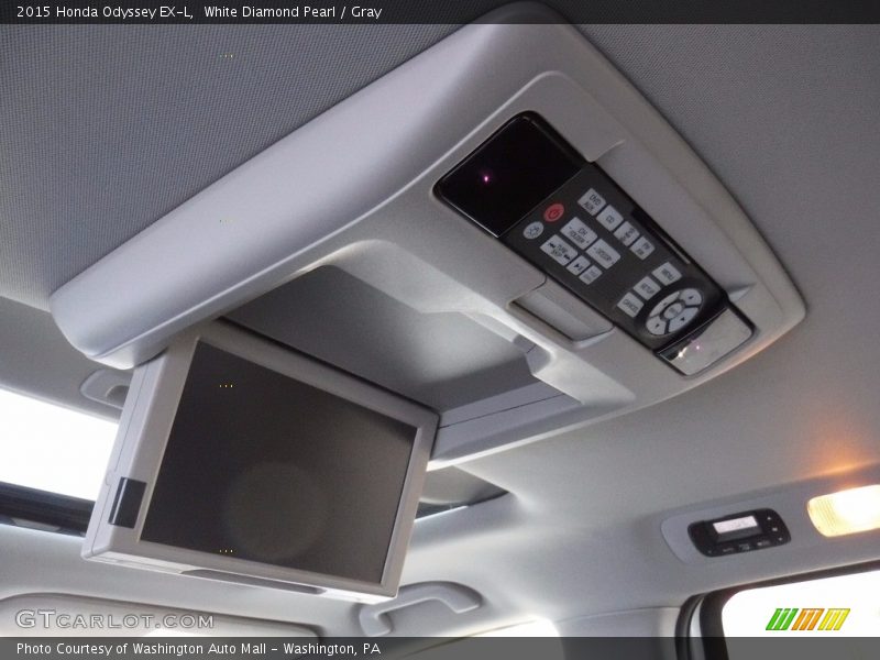 White Diamond Pearl / Gray 2015 Honda Odyssey EX-L