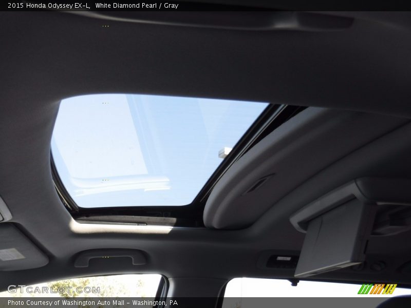 White Diamond Pearl / Gray 2015 Honda Odyssey EX-L