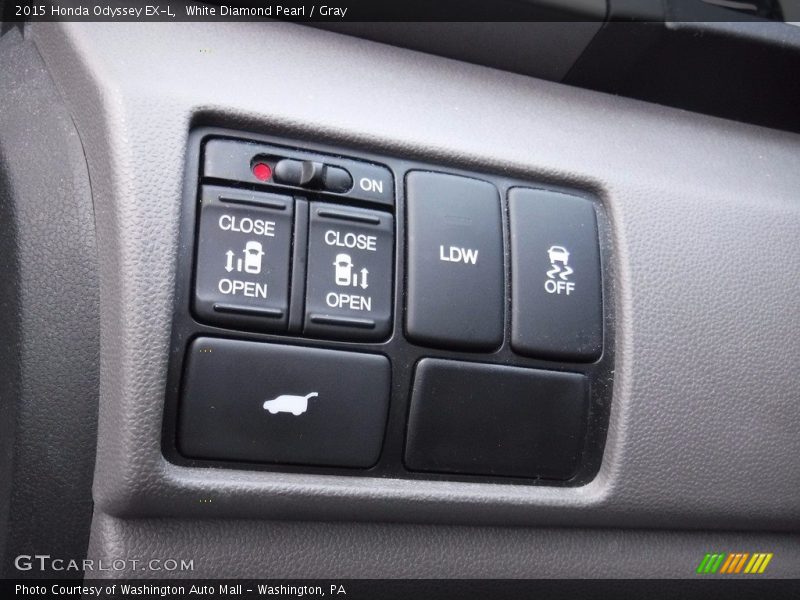 White Diamond Pearl / Gray 2015 Honda Odyssey EX-L