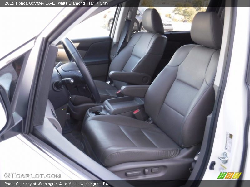 White Diamond Pearl / Gray 2015 Honda Odyssey EX-L