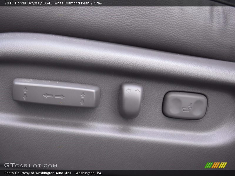 White Diamond Pearl / Gray 2015 Honda Odyssey EX-L