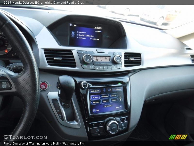 White Diamond Pearl / Gray 2015 Honda Odyssey EX-L