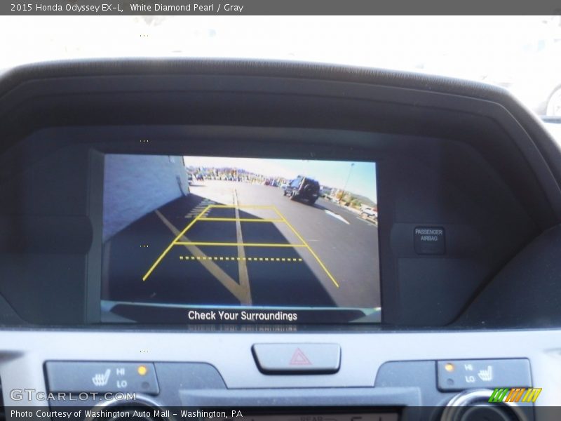 White Diamond Pearl / Gray 2015 Honda Odyssey EX-L