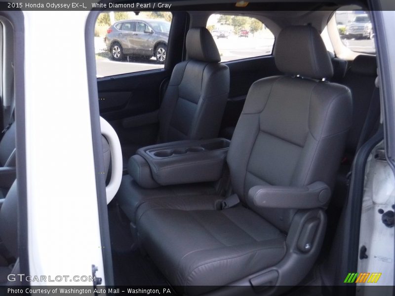 White Diamond Pearl / Gray 2015 Honda Odyssey EX-L