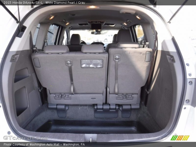 White Diamond Pearl / Gray 2015 Honda Odyssey EX-L