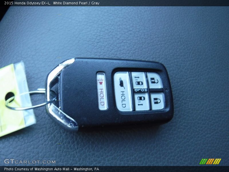 White Diamond Pearl / Gray 2015 Honda Odyssey EX-L