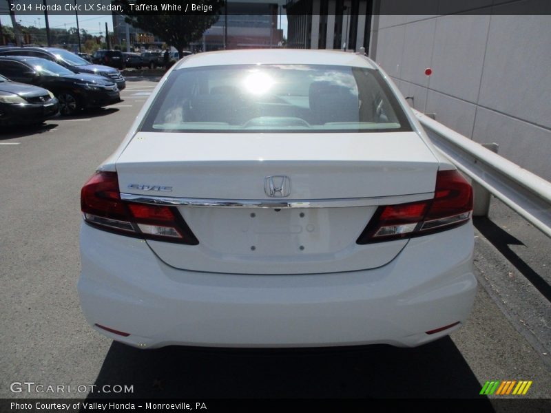 Taffeta White / Beige 2014 Honda Civic LX Sedan