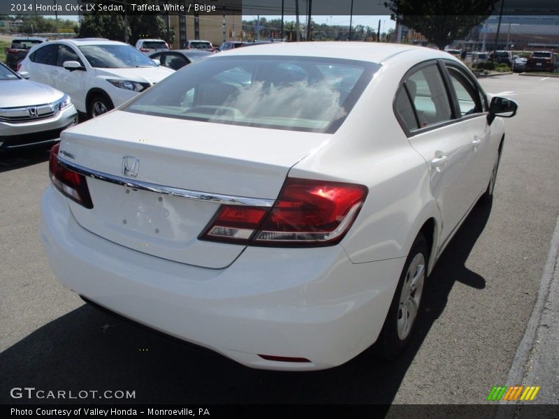 Taffeta White / Beige 2014 Honda Civic LX Sedan