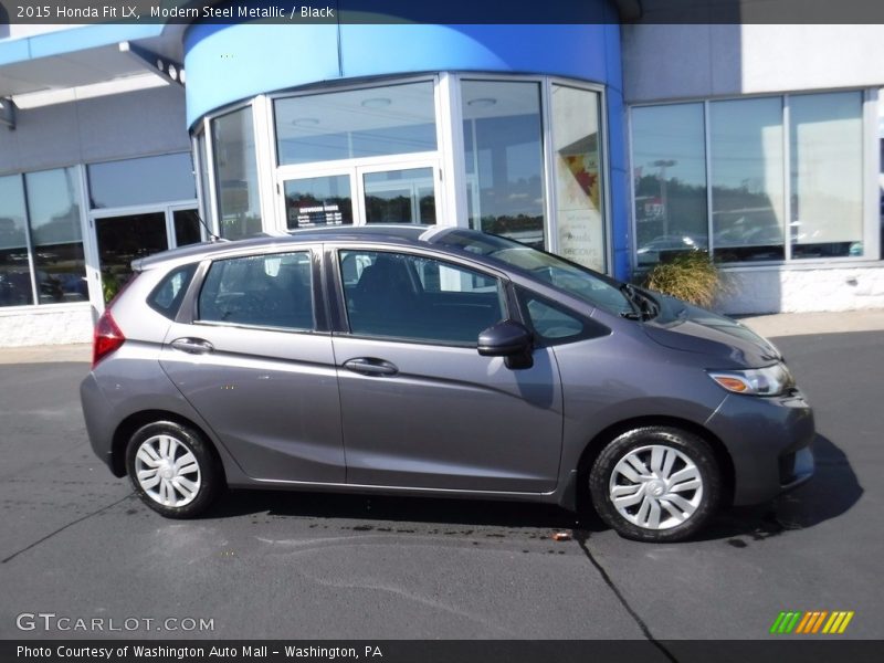 Modern Steel Metallic / Black 2015 Honda Fit LX