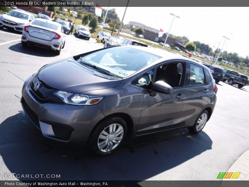 Modern Steel Metallic / Black 2015 Honda Fit LX