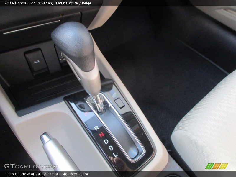 Taffeta White / Beige 2014 Honda Civic LX Sedan